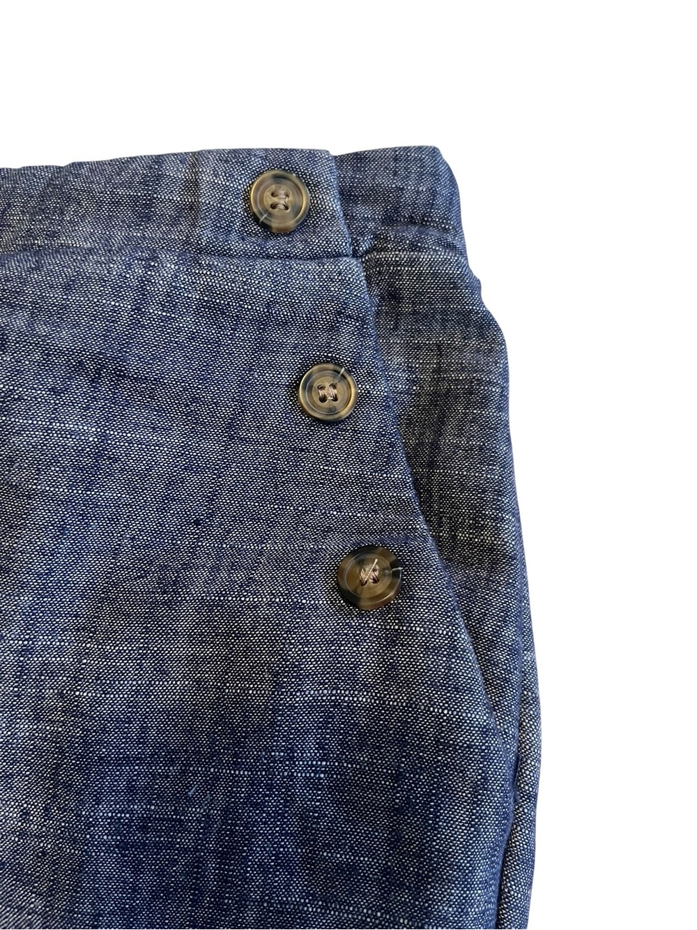 Sienna Sky Wide-Leg Linen Blend Cropped Pants in Blue - Picture 7 of 12